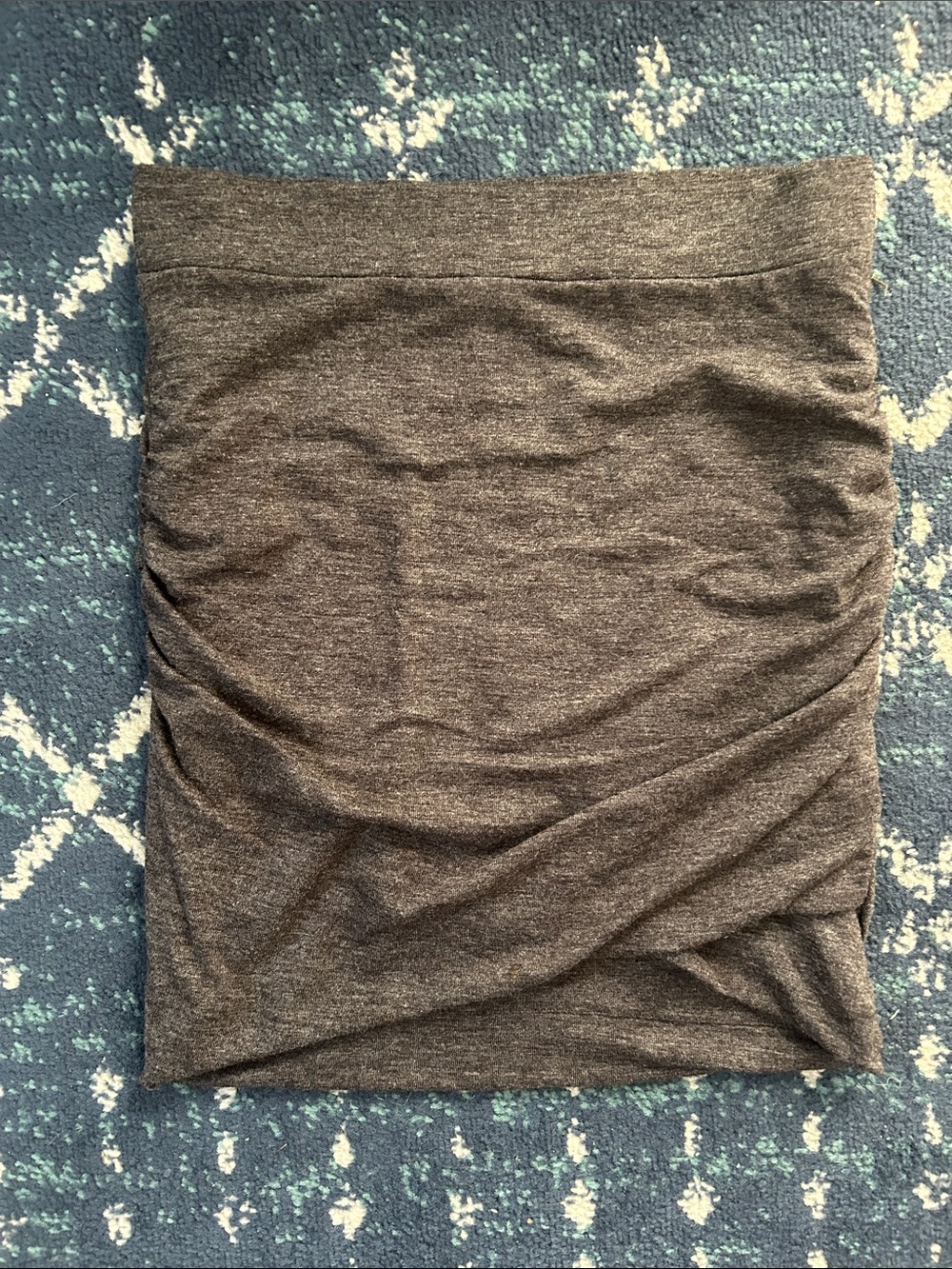 Banana Republic Gray Heather Ruched Pencil Skirt